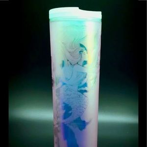 Starbucks  gold mermaid siren clear acrylic tumbler 16oz new with tags 🏷
